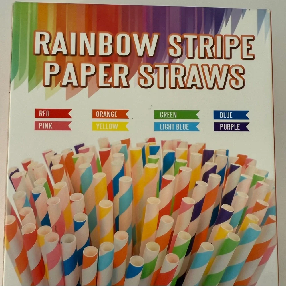 Lot 372 Paper Drinking Straws Chevron Stripe Polka Dot Birthday Party Multicolor
